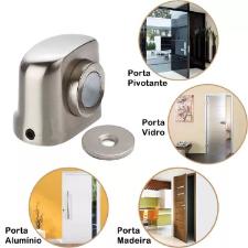 Prendedor Trava Portas Magntico Cromado Fixador p/ Madeira Vidro Alumnio ACM Ferro