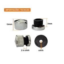 Kit c/ 100 Finessons (Boto Frances) em ABS Cromado para Espelhos e Vidros