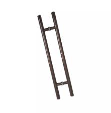 Puxador Bronze 1003 (Mais Escuro) 30cm (20cm Entre Furos) Tubular Redondo Porta Vidro Madeira Porto