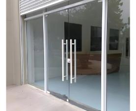 Puxador Branco 60cm (40cm Entre Furos) Tubular Redondo Porta Vidro Madeira Porto