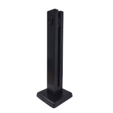 Torre Coluna Pina Inox 304 30cm Preta Base Quadrada Guarda Corpo