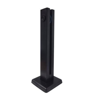Torre Coluna Pina Inox 304 30cm Preta Base Quadrada Guarda Corpo