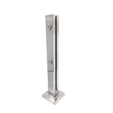 Torre Coluna Pina Inox 304 40cm Base Quadrada Guarda Corpo