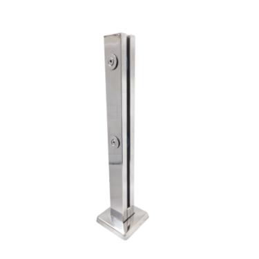 Torre Coluna Pina Inox 304 40cm Base Quadrada Guarda Corpo