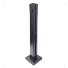 Torre Coluna Pina Inox 304 60cm Preta Base Quadrada Guarda Corpo