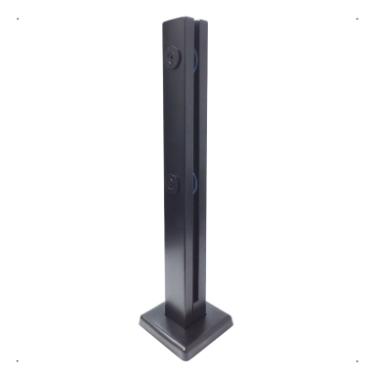 Torre Coluna Pina Inox 304 60cm Preta Base Quadrada Guarda Corpo