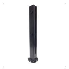 Torre Coluna Pina Inox 304 60cm Preta Base Quadrada Guarda Corpo