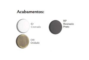 Fechadura Espelho Cromada WC - Haga