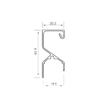 Perfil Rfc Pux Colegato 18mm Bronze