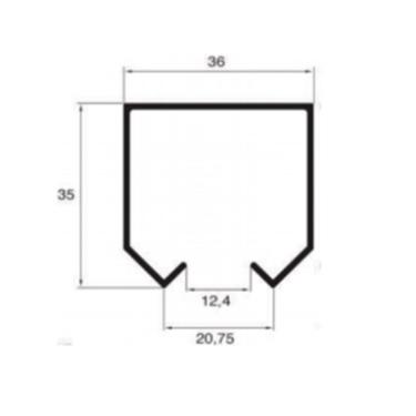 Trilho Concavo Superior 06MT - RFC