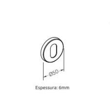 Fechadura Roseta Redonda Ros WC - 3F