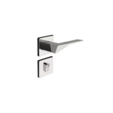 Fechadura Roseta Quadrada Externo Cromado - 3F