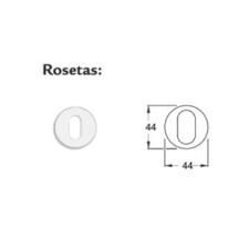 Fechadura Asa de Avio Roseta Redonda Cromado Externa - Haga