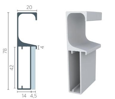 Perfil rometal conjugado RM-058 B. Sutil C/ 06mt