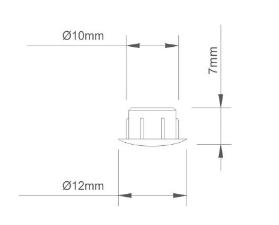 Tapa Furo 10mm Branco