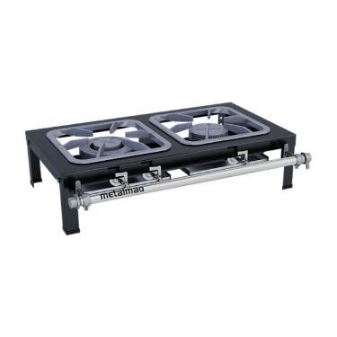 FOGO 2 BOCAS STORI MAX DE MESA QUEIMADORES SIMPLES 30X30 - METALMAQ