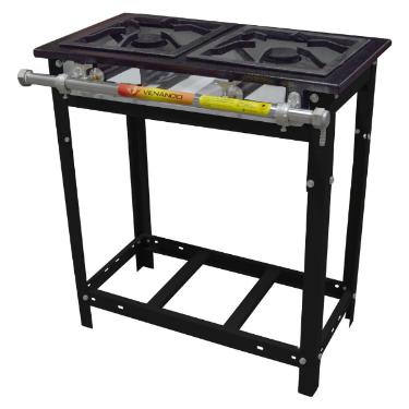 FOGO 2 BOCAS VULCO PINTADO ALTA PRESSO SEM ESPERA PARA FORNO 40X40 - VENNCIO