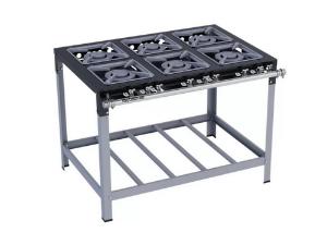 FOGO 6 BOCAS STORI PREMIUM CENTRAL QUEIMADORES DUPLOS 40X40 - METALMAQ