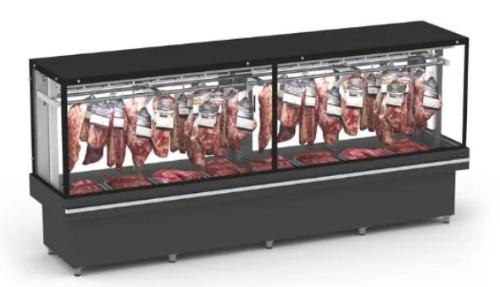 Expositor aougue ar forado top economy 3000, porta gancheira