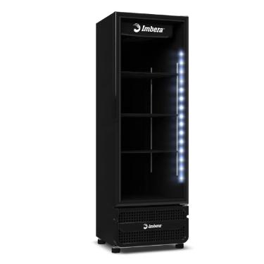 Refrigerador Vertical 454 Litros  Porta de Vidro Preto VRS16
