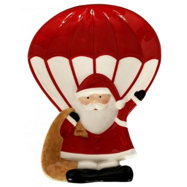 TRAVESSA PAPAI NOEL DE PARAQUEDAS 28X21CM