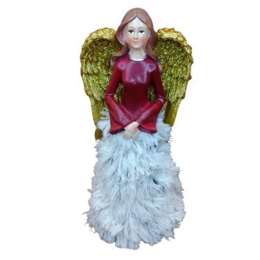 ANJO VERMELHO E DOURADO 22CM