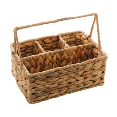 PORTA TALHER FIBRA NATURAL ALCA METAL 24x17x20CM