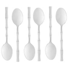 JOGO 06 COLHERES MESA INOX BAMBU ELEGANT 19,8CM