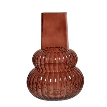VASO VIDRO LARANJA 25,3CM