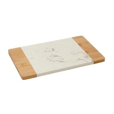 TABUA RETANGULAR BAMBU E MARMORE