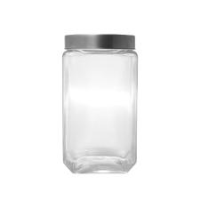 POTE VIDRO C/ TAMPA DE ACRILICO PRATEADA 1,7L