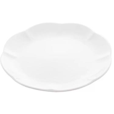 PRATO RASO BRANCO PORCELANA WAVE 27CM