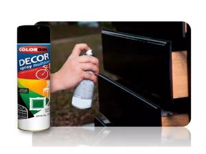 Tinta Spray Multiuso Preto Fosco Decor Colorgin