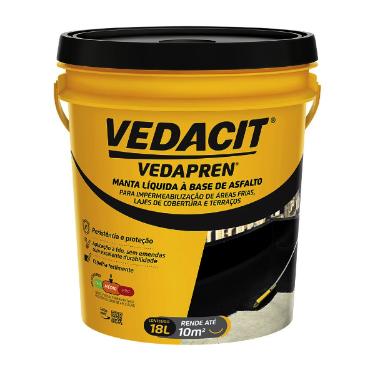 Vedapren 18 Kg Preto Otto Baumgart - Vedacit