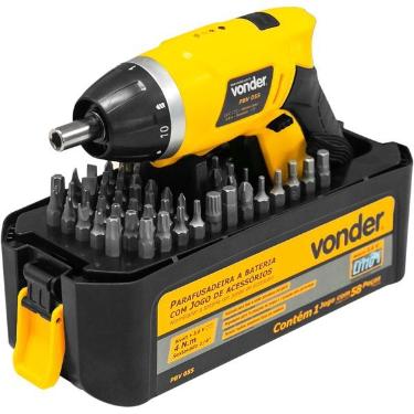Parafusadeira PBV055 Bateria 3,6V + Kit 58 Pcs Vonder Bivolt
