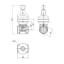 Base do Registro de Gaveta 3/4'' 4509.202 DN20 Deca