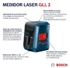 N�VEL A LASER VERMELHO, GLL2-12 BOSCH