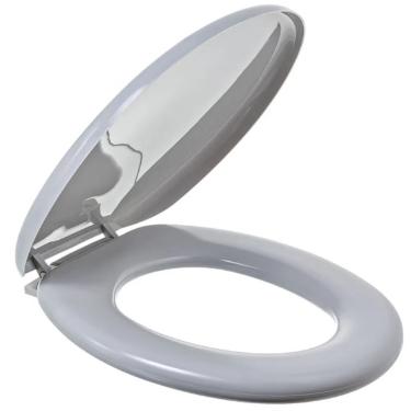 Assento Sanit�rio Oval Almofadado Cinza Claro Astra TPK/AS CZ2