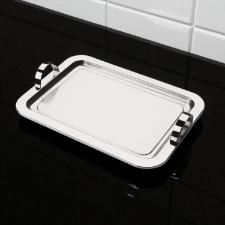 Bandeja em ao inox retangular Forma 28x42cm: Brilho e versatilidade para sua mesa