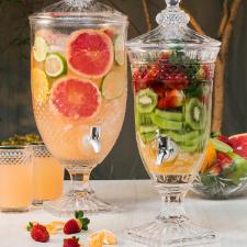 Dispenser Suqueira Wolff Brandon 2 litros Cristal Ecolgico com P, luxo para gua aromatizada e sucos