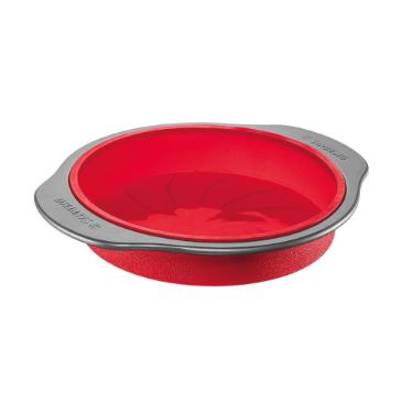 Forma redonda em silicone Sanremo 23cm vermelha