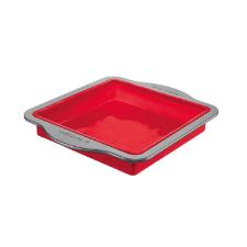 Forma quadrada em silicone Sanremo 22,5x22,5cm vermelha