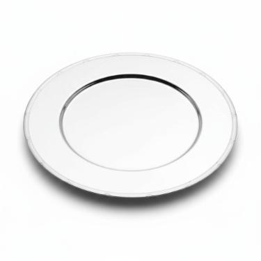 Sousplat em Prata Silverlux Croise 32cm, Luxo e Design Croise para Mesa Posta