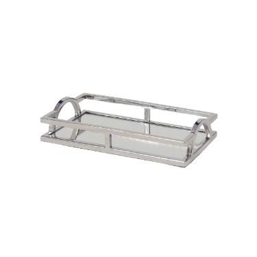 Bandeja retangular em ao inox espelhada Fracalanza 41x26x5cm