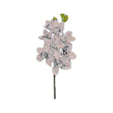 Haste orqudea cymbidium com 8 flores e 3 sementes em plstico Brilliance 80cm branco