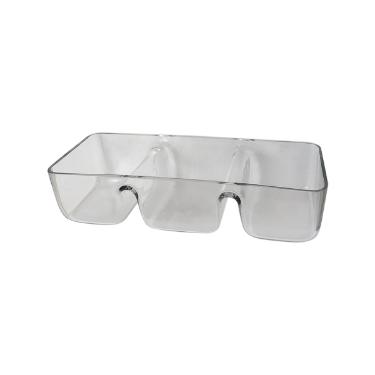 Saladeira em vidro com 3 divises Duralex Danisca branca