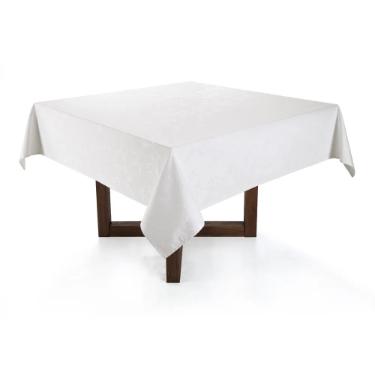 Toalha de mesa Karsten Verissimo 1,80mx1,80m branca