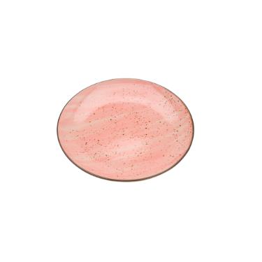 Jogo de pratos sobremesa em porcelana Bon Gourmet Watercolor 19cm 2 peas rosa