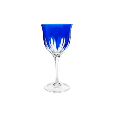 Taa vinho branco em cristal Strauss Overlay 225.045 330ml azul escuro