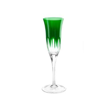 Taa champanhe em cristal Strauss Overlay 225.045 190ml verde escuro
